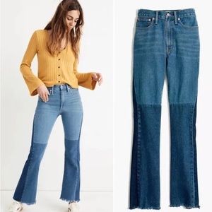 Madewell x ISKO™ Patchwork Rigid Flare Jeans Indigo; Size 26